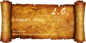 Lengyel Orbó névjegykártya